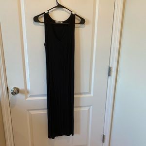 Mid length black dress